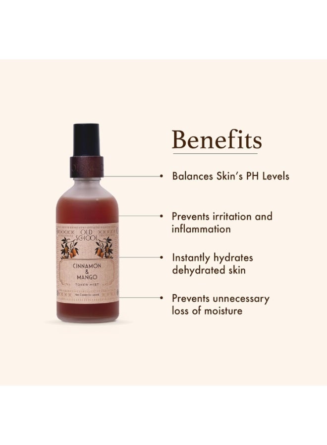 Old School Rituals Cinnamon & Mango Toner Mist | Face Toner for Acne-Prone Skin, Hydration & Pores Tightening | Balancing Skin Care Spray for Oily & Dry Skin | 100ml - Image 3